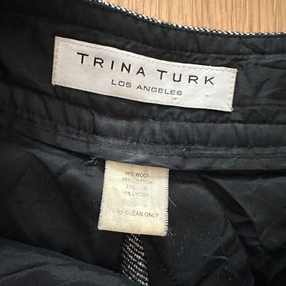 TRINA TURK Los Angeles Gray Wool Silk Blend Pants - Size 6 ($278) - Picture 4 of 6